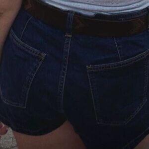 Dark Blue Denim Shorts